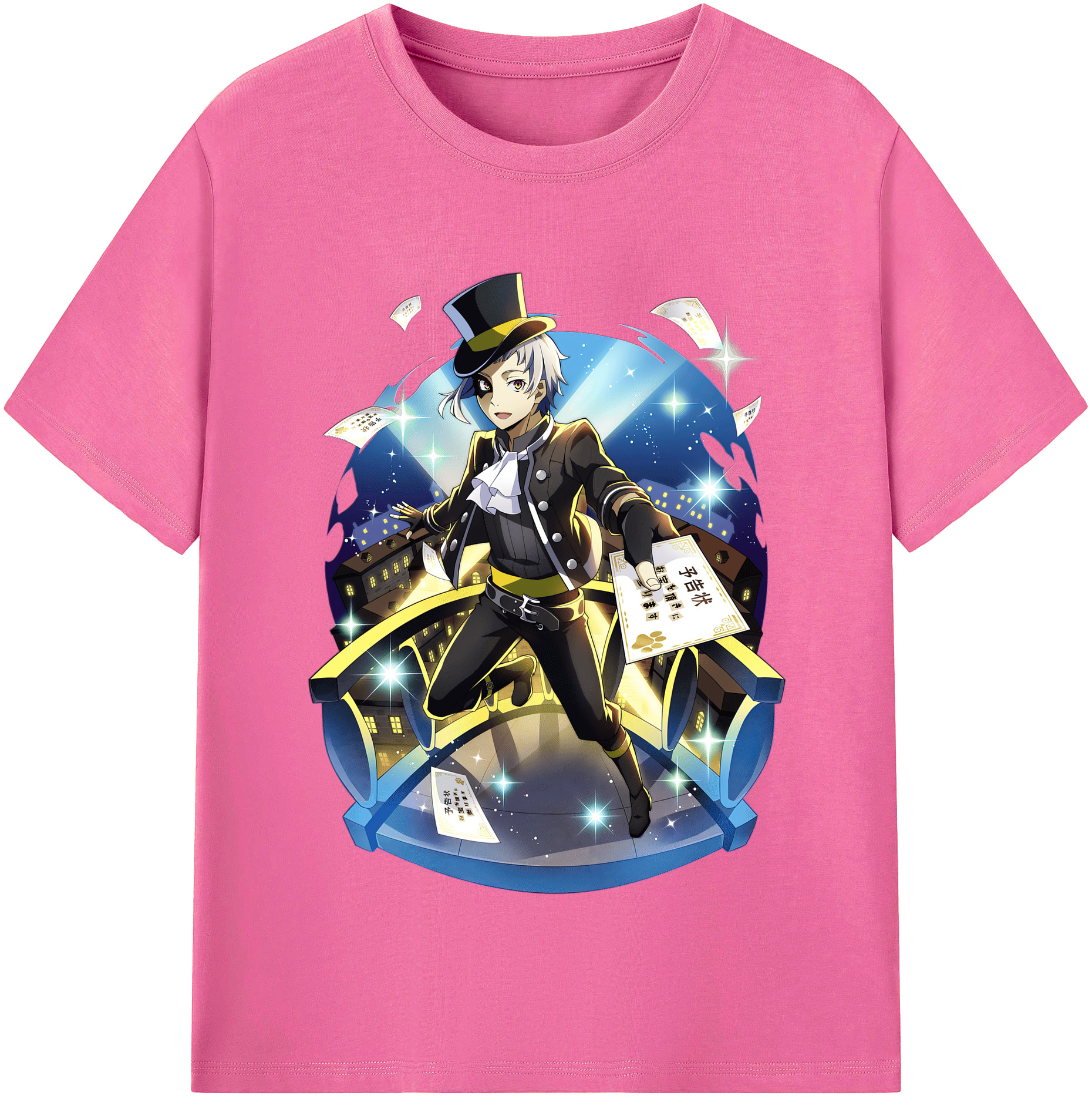 （画像用） 文豪ストレイドッグス Bungo Stray Dogs レディースカジュアルプリントTシャツ（綿100％）